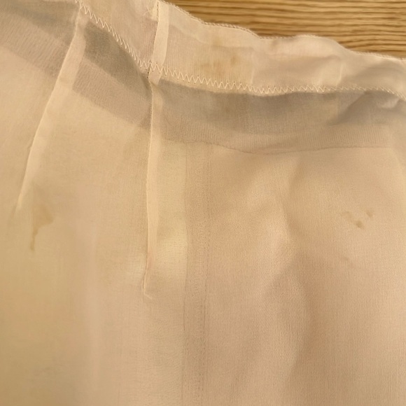 New! zara Ateller large lingerie style silk blend sheer two piece silk skirt. - Picture 15 of 16